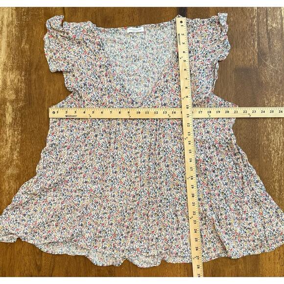 EUC Chic Soul V-Neck Floral Tunic Length Top Size 1X 14-16 - Picture 4 of 6